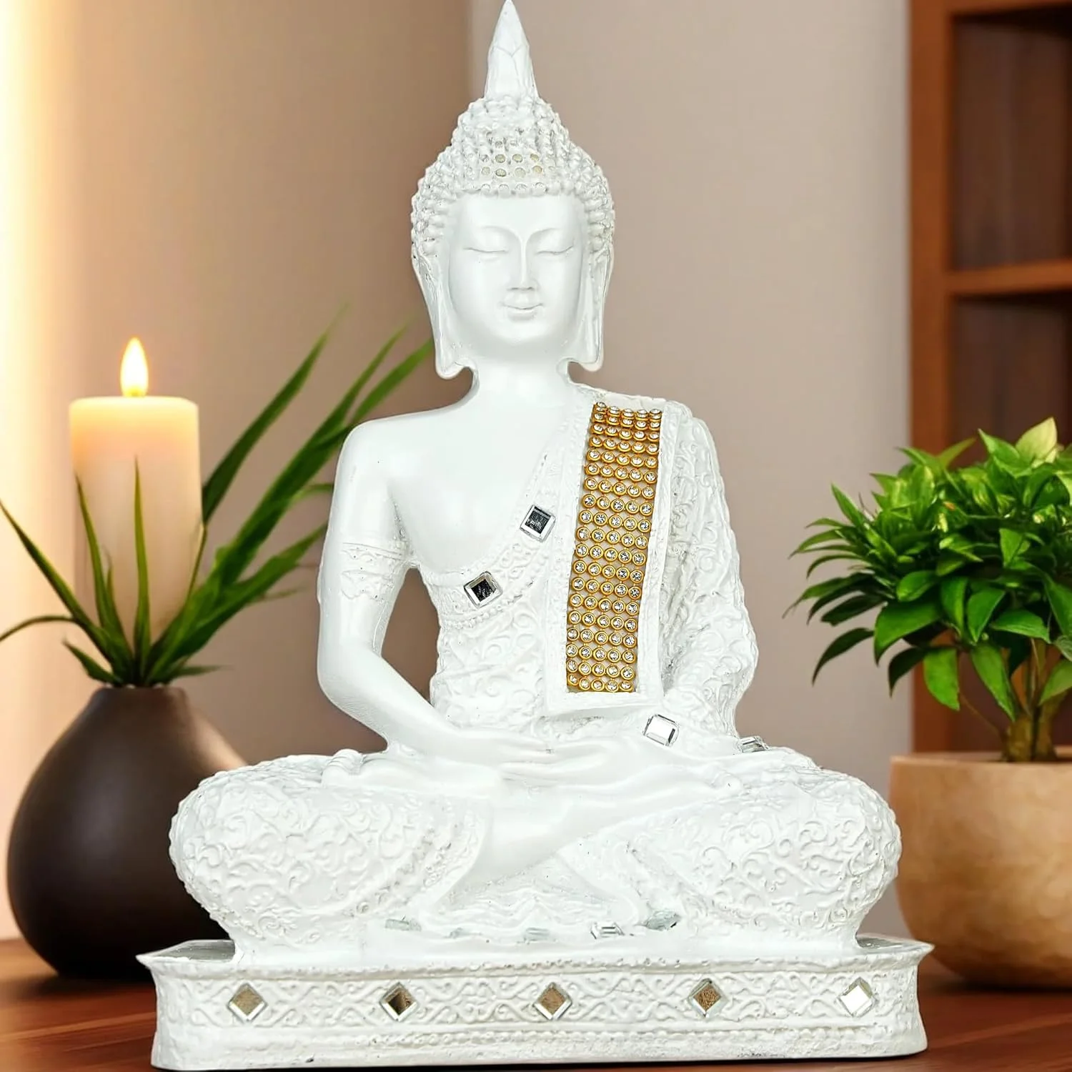 مجسمه تزئینی بودا نشسته در حال مدیتیشن، 25 سانتیمتری، مناسب دکوراسیون منزل و هدیه مجسمه تزئینی بودا نشسته در حال مدیتیشن، 25 سانتیمتری، مناسب دکوراسیون منزل و هدیه