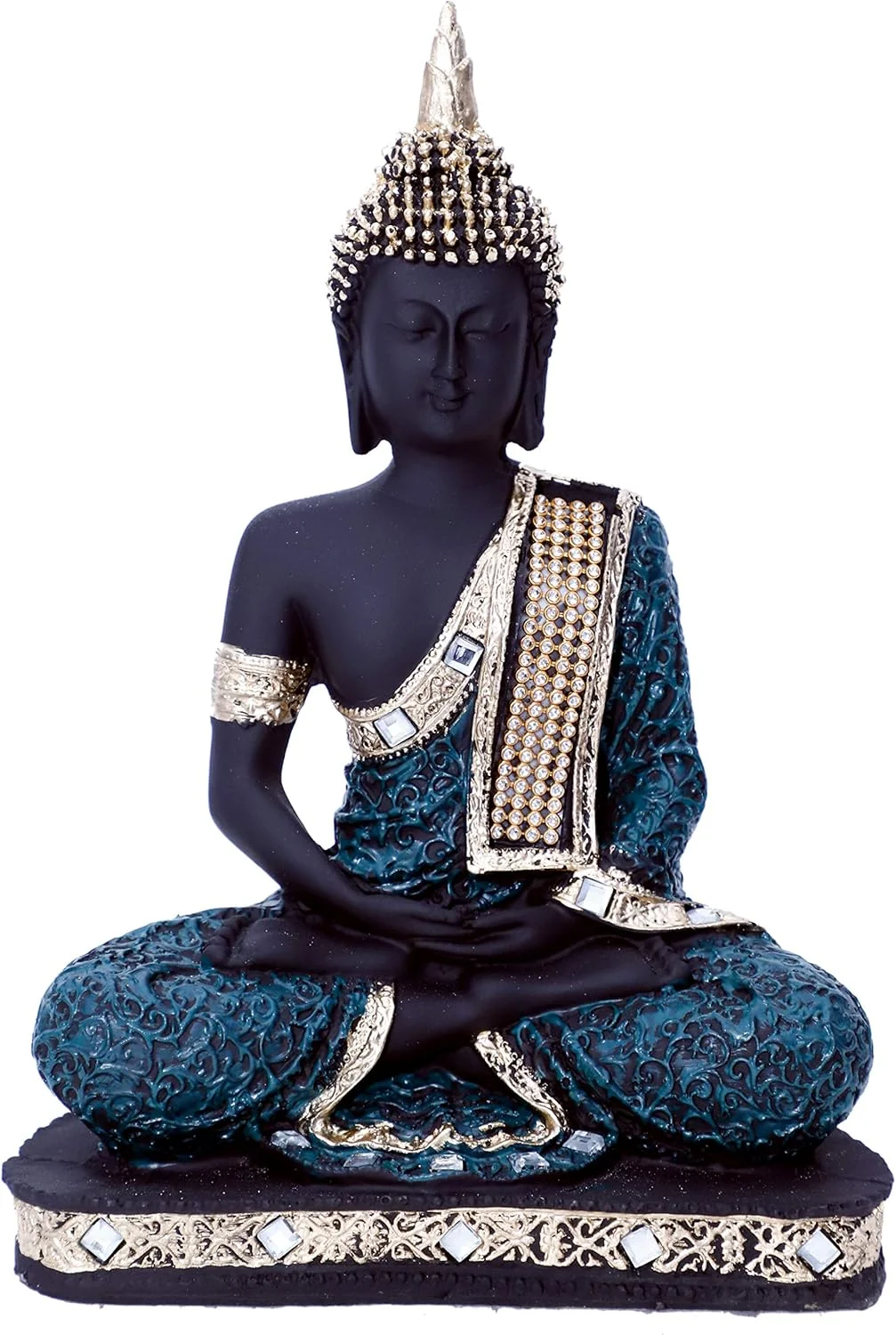 مجسمه تزئینی بودا نشسته از جنس پلی رزین، مناسب دکوراسیون منزل، هدیه - مشکی خاکستری مجسمه تزئینی بودا نشسته از جنس پلی رزین، مناسب دکوراسیون منزل، هدیه - مشکی خاکستری
