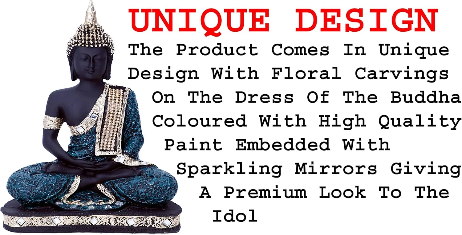 مجسمه تزئینی بودا نشسته از جنس پلی رزین، مناسب دکوراسیون منزل، هدیه - مشکی خاکستری مجسمه تزئینی بودا نشسته از جنس پلی رزین، مناسب دکوراسیون منزل، هدیه - مشکی خاکستری