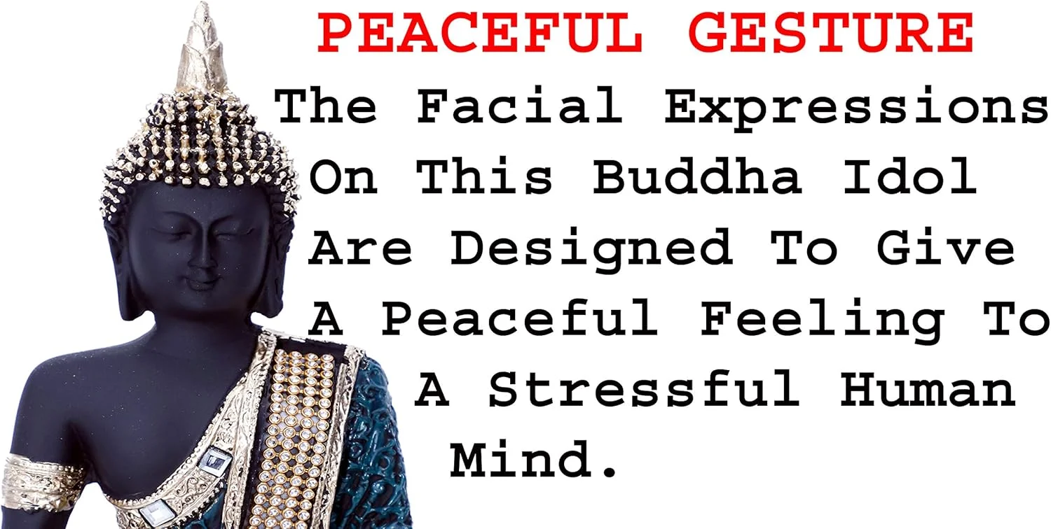 مجسمه تزئینی بودا نشسته از جنس پلی رزین، مناسب دکوراسیون منزل، هدیه - مشکی خاکستری مجسمه تزئینی بودا نشسته از جنس پلی رزین، مناسب دکوراسیون منزل، هدیه - مشکی خاکستری