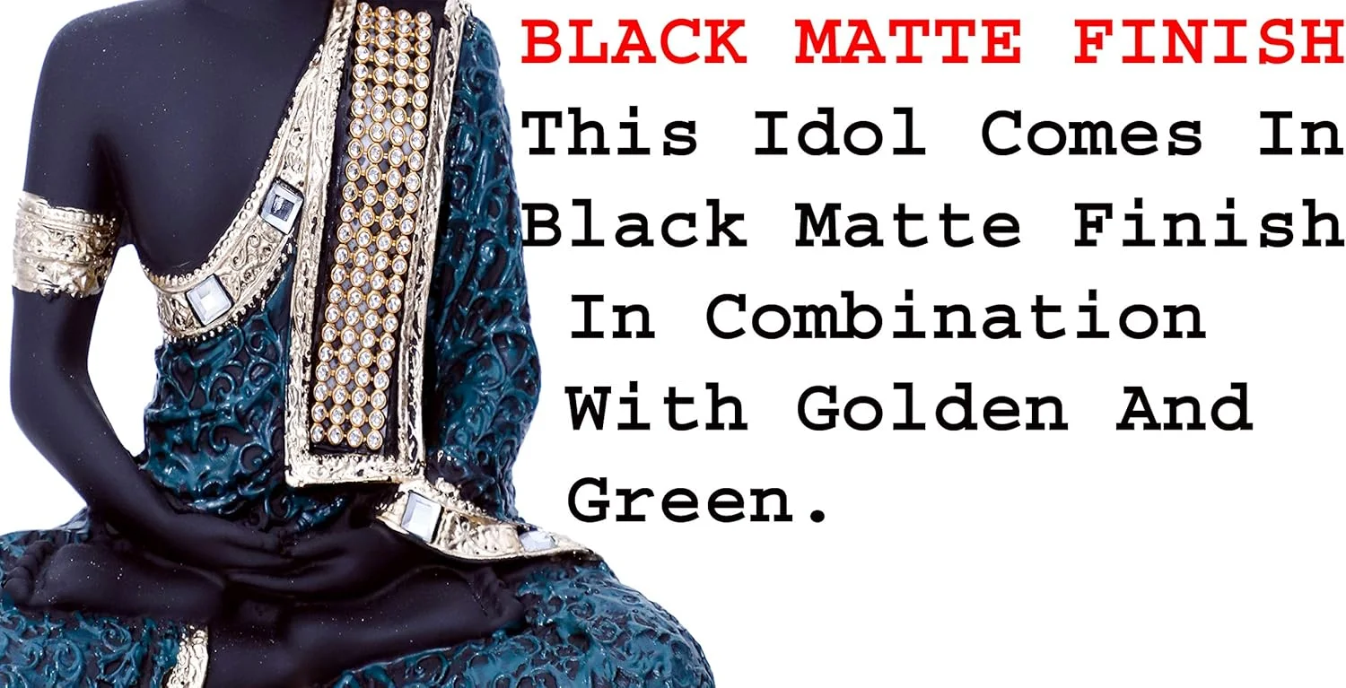 مجسمه تزئینی بودا نشسته از جنس پلی رزین، مناسب دکوراسیون منزل، هدیه - مشکی خاکستری مجسمه تزئینی بودا نشسته از جنس پلی رزین، مناسب دکوراسیون منزل، هدیه - مشکی خاکستری