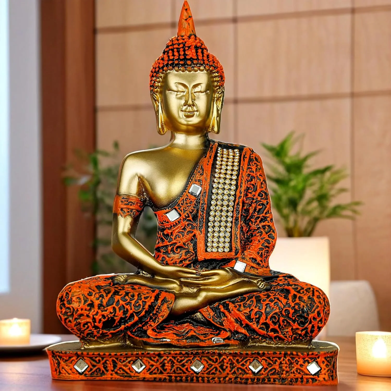 مجسمه بودای نشسته از جنس پلی رزین گلوبال گربرز، مناسب برای دکوراسیون منزل و هدیه (ORG_GOL) مجسمه بودای نشسته از جنس پلی رزین گلوبال گربرز، مناسب برای دکوراسیون منزل و هدیه (ORG_GOL)