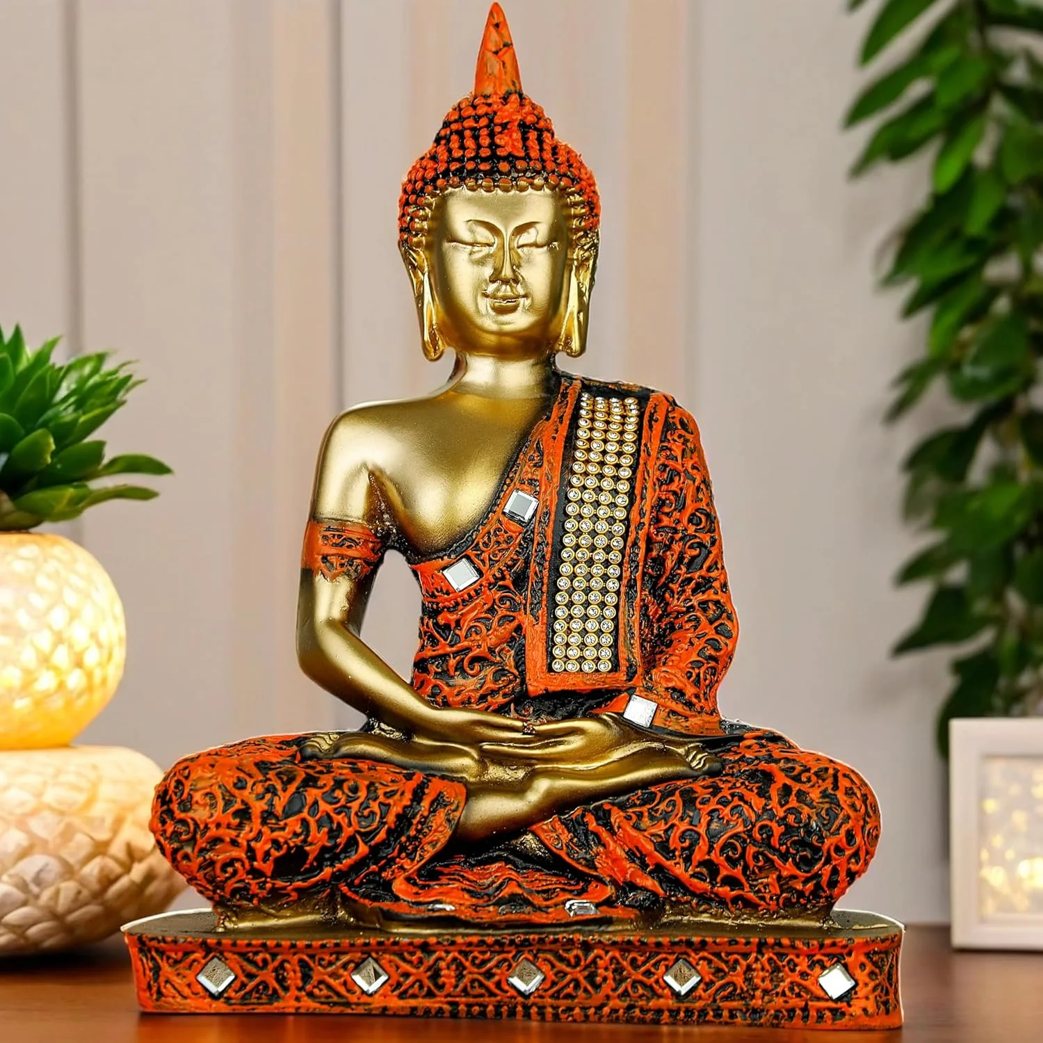 مجسمه بودای نشسته از جنس پلی رزین گلوبال گربرز، مناسب برای دکوراسیون منزل و هدیه (ORG_GOL) مجسمه بودای نشسته از جنس پلی رزین گلوبال گربرز، مناسب برای دکوراسیون منزل و هدیه (ORG_GOL)