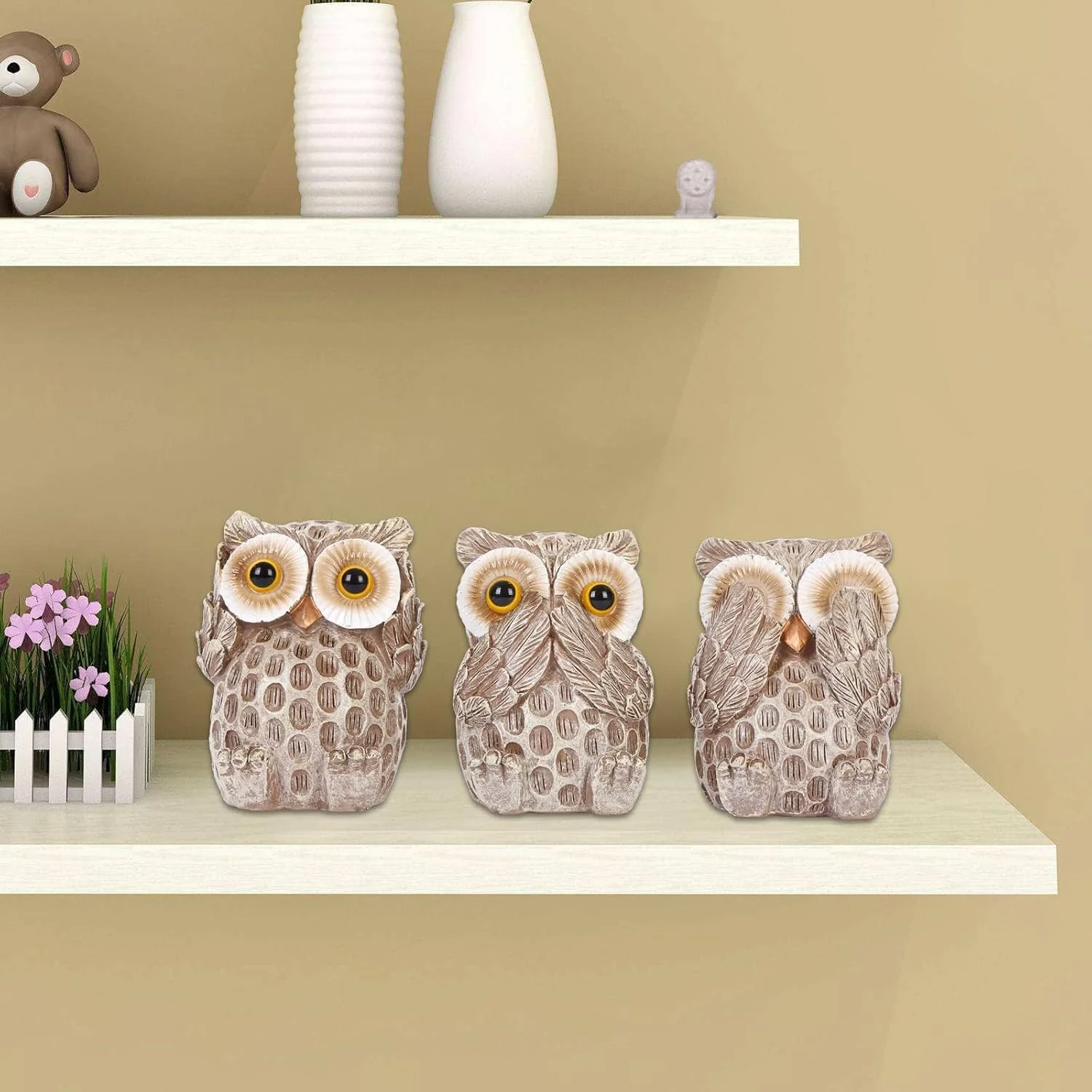 ست 3 تایی مجسمه جغد، دکوری زیبا برای خانه، مجسمه های جغد دوست داشتنی برای قفسه، اتاق نشیمن، اتاق خواب، میز کار، کتابخانه، مجسمه های حیوانات، وسایل تزئینی کوچک برای دوستداران پرندگان ست 3 تایی مجسمه جغد، دکوری زیبا برای خانه، مجسمه های جغد دوست داشتنی برای قفسه، اتاق نشیمن، اتاق خواب، میز کار، کتابخانه، مجسمه های حیوانات، وسایل تزئینی کوچک برای دوستداران پرندگان