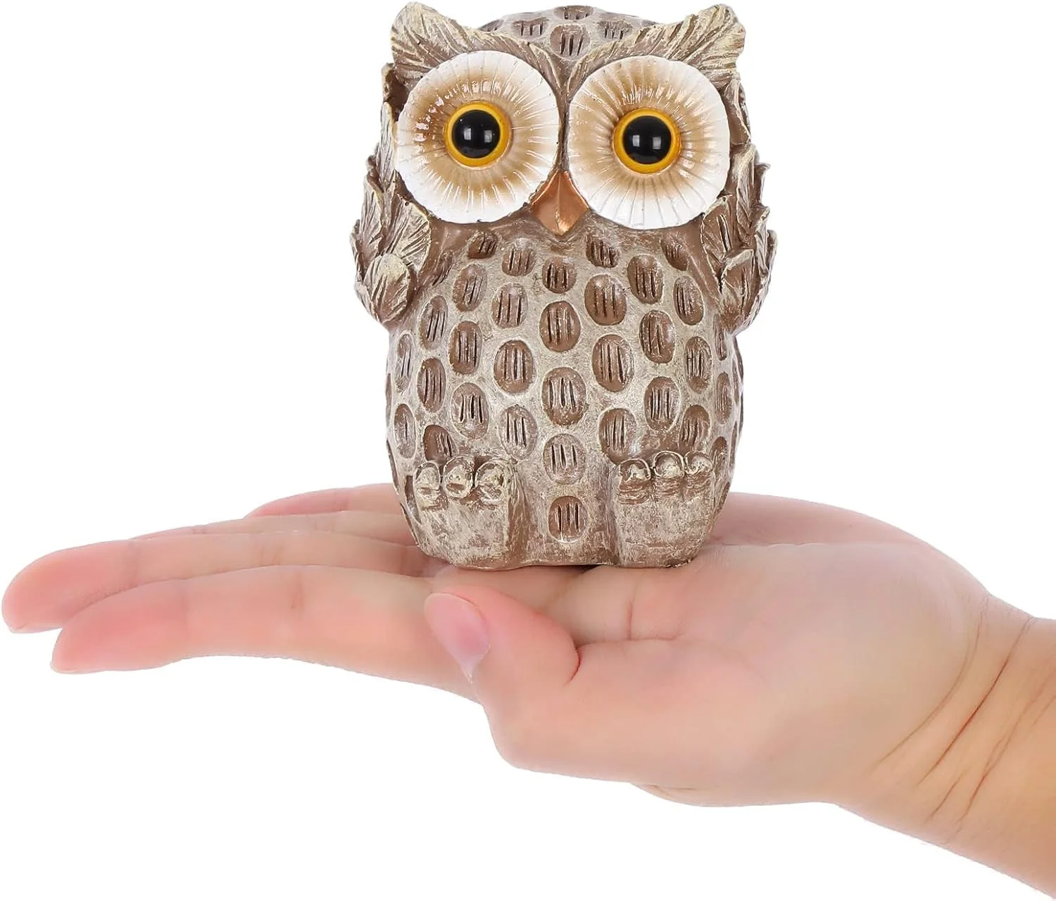 مجسمه های دکوری خانه KASTWAVE، مجسمه های جغد زیبا برای قفسه، اتاق نشیمن، اتاق خواب، میز کار، قفسه کتاب، مجسمه های حیوانات، وسایل تزئینی کوچک برای دوستداران پرندگان، بسته 3 عددی