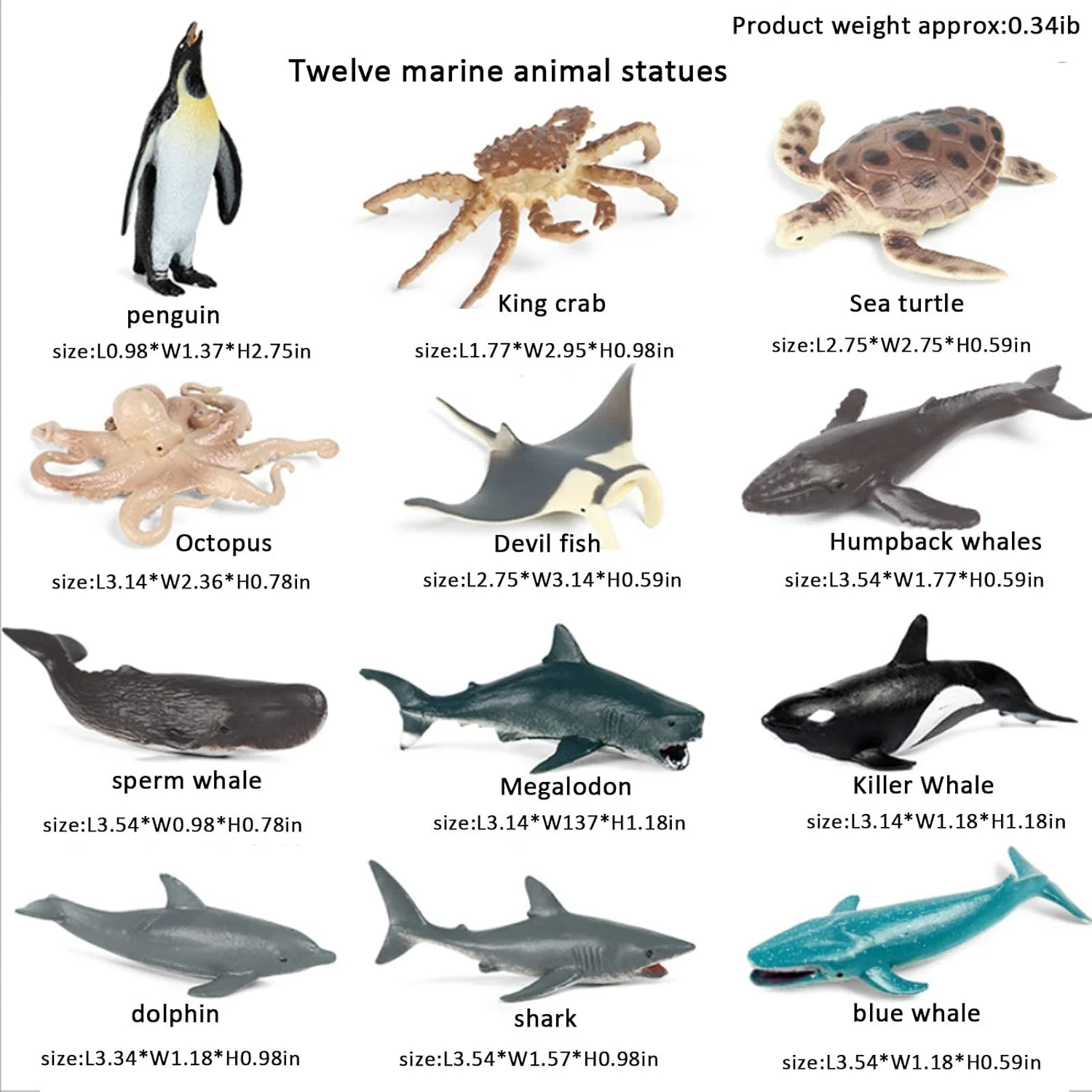 مجسمه حیوانات مینی سافاری KASTWAVE، اسباب بازی مجسمه حیوانات دریایی پلاستیکی واقعی، تزیین کیک جشن تولد کودکان شامل پنگوئن ها، لاک پشت ها، اختاپوس ها، نهنگ های گوژپشت، نهنگ ها و غیره (12 عدد) مجسمه حیوانات مینی سافاری KASTWAVE، اسباب بازی مجسمه حیوانات دریایی پلاستیکی واقعی، تزیین کیک جشن تولد کودکان شامل پنگوئن ها، لاک پشت ها، اختاپوس ها، نهنگ های گوژپشت، نهنگ ها و غیره (12 عدد)