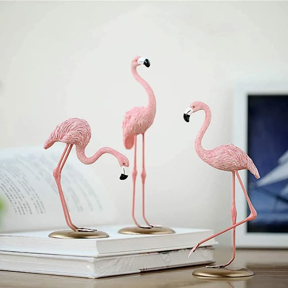 مجسمه رزینی KASTWAVE، تزیین میز، مجسمه تزئینی، لوازم جانبی دکوراسیون منزل، مجسمه پرندگان فلامینگو صورتی برای اتاق نشیمن، هدایای مجسمه سازی برای دوستان (مجموعه 3 عددی) مجسمه رزینی KASTWAVE، تزیین میز، مجسمه تزئینی، لوازم جانبی دکوراسیون منزل، مجسمه پرندگان فلامینگو صورتی برای اتاق نشیمن، هدایای مجسمه سازی برای دوستان (مجموعه 3 عددی)