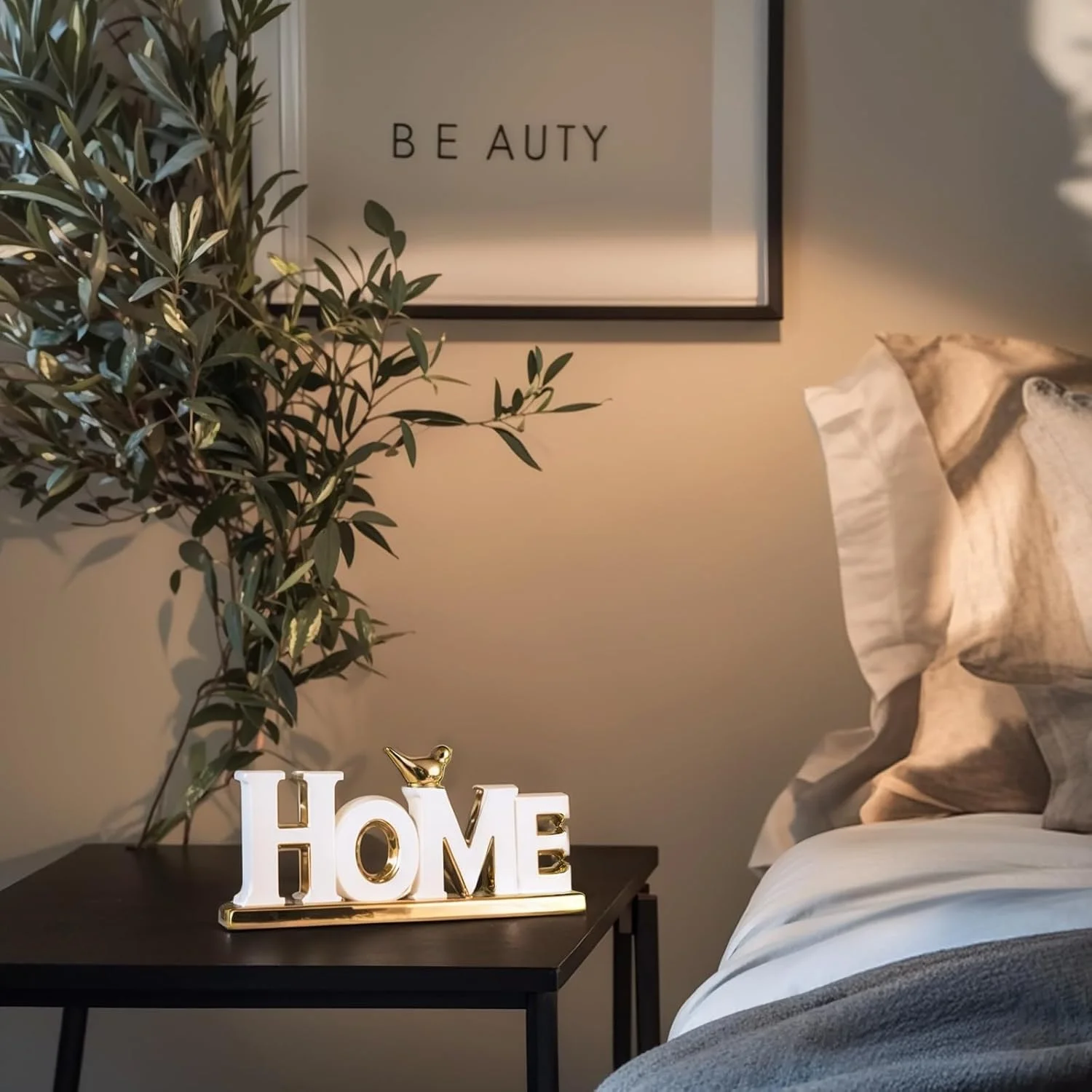 مجسمه تزئینی طرح خانه تزویق، دکوری فلزی سرامیکی طلایی و سفید، مناسب شلف، کتابخانه بوهو، مجسمه طلایی انتزاعی، برای دکور اتاق نشیمن، اتاق خواب، دکور رومیزی