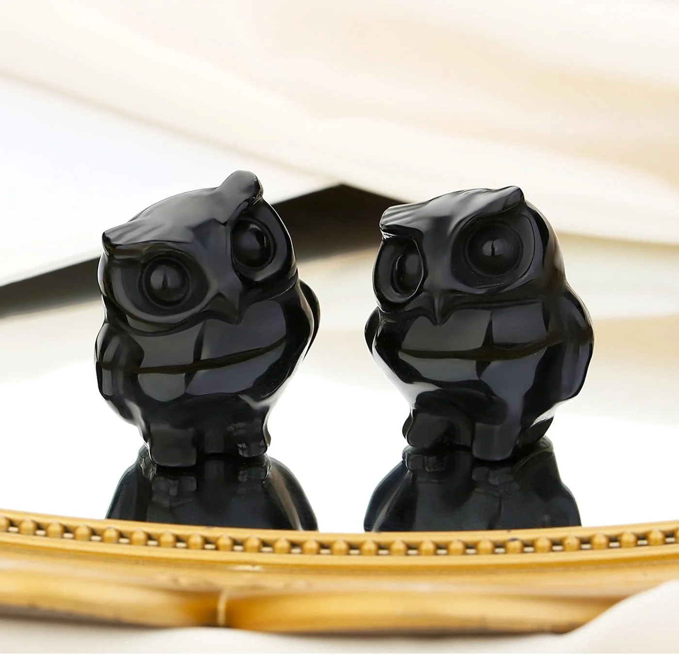 تزئین جغد تزویق از ابسیدین سیاه، تزئین سنگ تراشیده شده طبیعی، مجسمه سنگ قیمتی صیقلی، هدیه معنوی جغد برای زنان و مردان تزئین جغد تزویق از ابسیدین سیاه، تزئین سنگ تراشیده شده طبیعی، مجسمه سنگ قیمتی صیقلی، هدیه معنوی جغد برای زنان و مردان