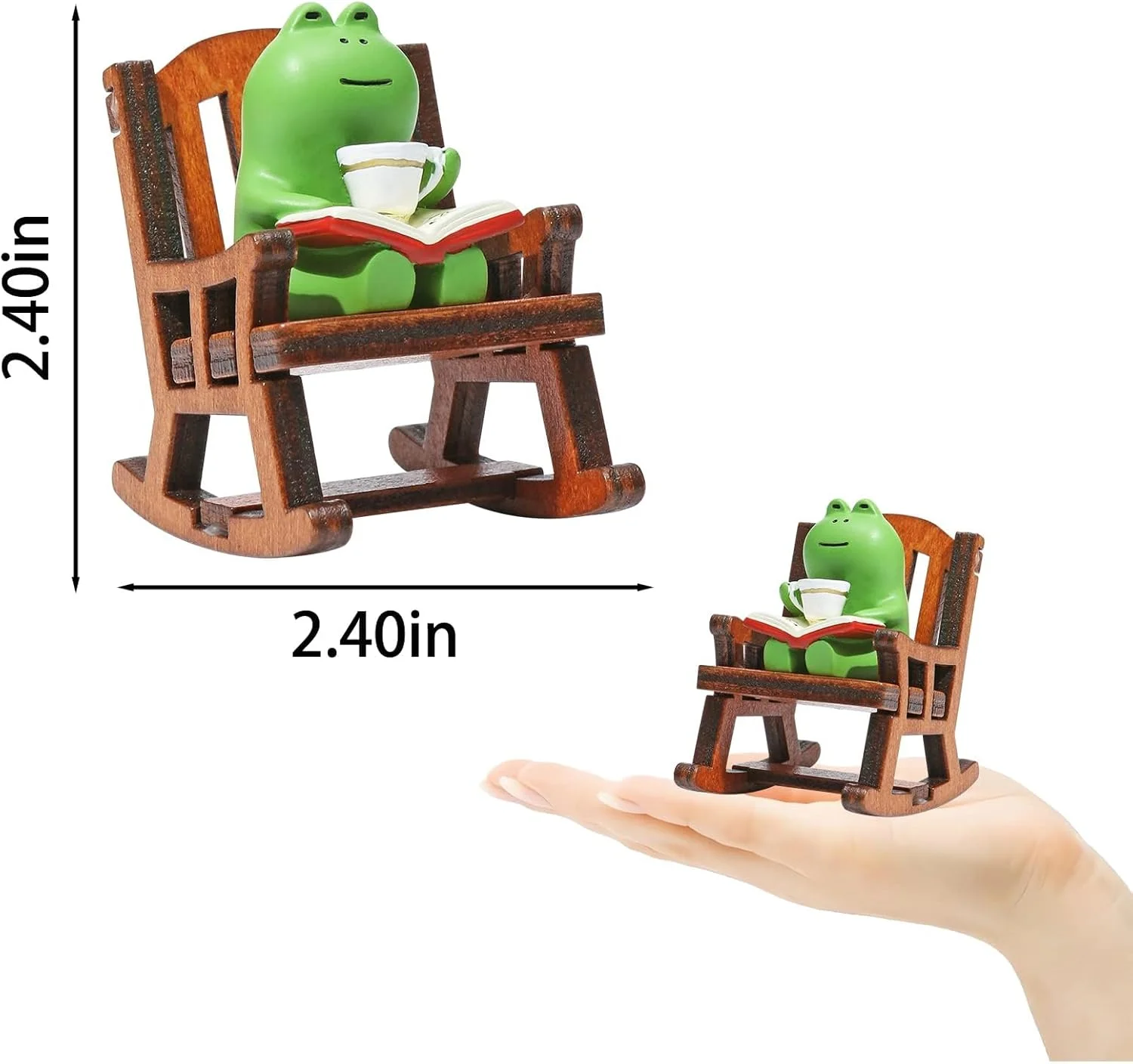 مجسمه های قورباغه مینیاتوری تزویق، کلکسیونی از فیگورهای قورباغه دوست داشتنی، دکوری های بامزه قورباغه برای تزیین میز، قفسه، باغچه و گلدان