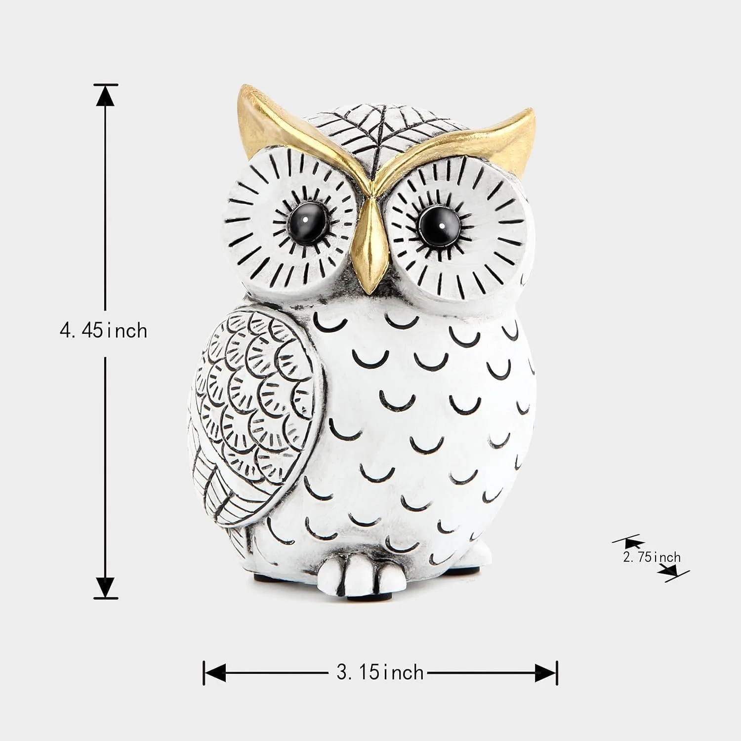 مجسمه جغد تزویق، دکوری مدرن برای قفسه کتاب/طاقچه/میز، مجسمه حیوانی مدرن برای دوستداران پرندگان، هدیه منحصر به فرد برای خانه نو مجسمه جغد تزویق، دکوری مدرن برای قفسه کتاب/طاقچه/میز، مجسمه حیوانی مدرن برای دوستداران پرندگان، هدیه منحصر به فرد برای خانه نو