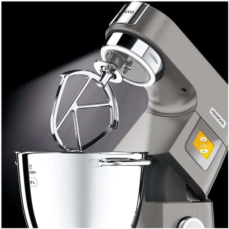 میکسر ایستاده کنوود مدل TITANIUM CHEF PATISSIER XL با بدنه فلزی، عملکرد گرم کردن، ترازو داخلی، DuoBowl، 4 ابزار، مخلوط کن شیشه ای، چرخ گوشت و آسیاب چند منظوره KWL90.344SI نقره ای میکسر ایستاده کنوود مدل TITANIUM CHEF PATISSIER XL با بدنه فلزی، عملکرد گرم کردن، ترازو داخلی، DuoBowl، 4 ابزار، مخلوط کن شیشه ای، چرخ گوشت و آسیاب چند منظوره KWL90.344SI نقره ای