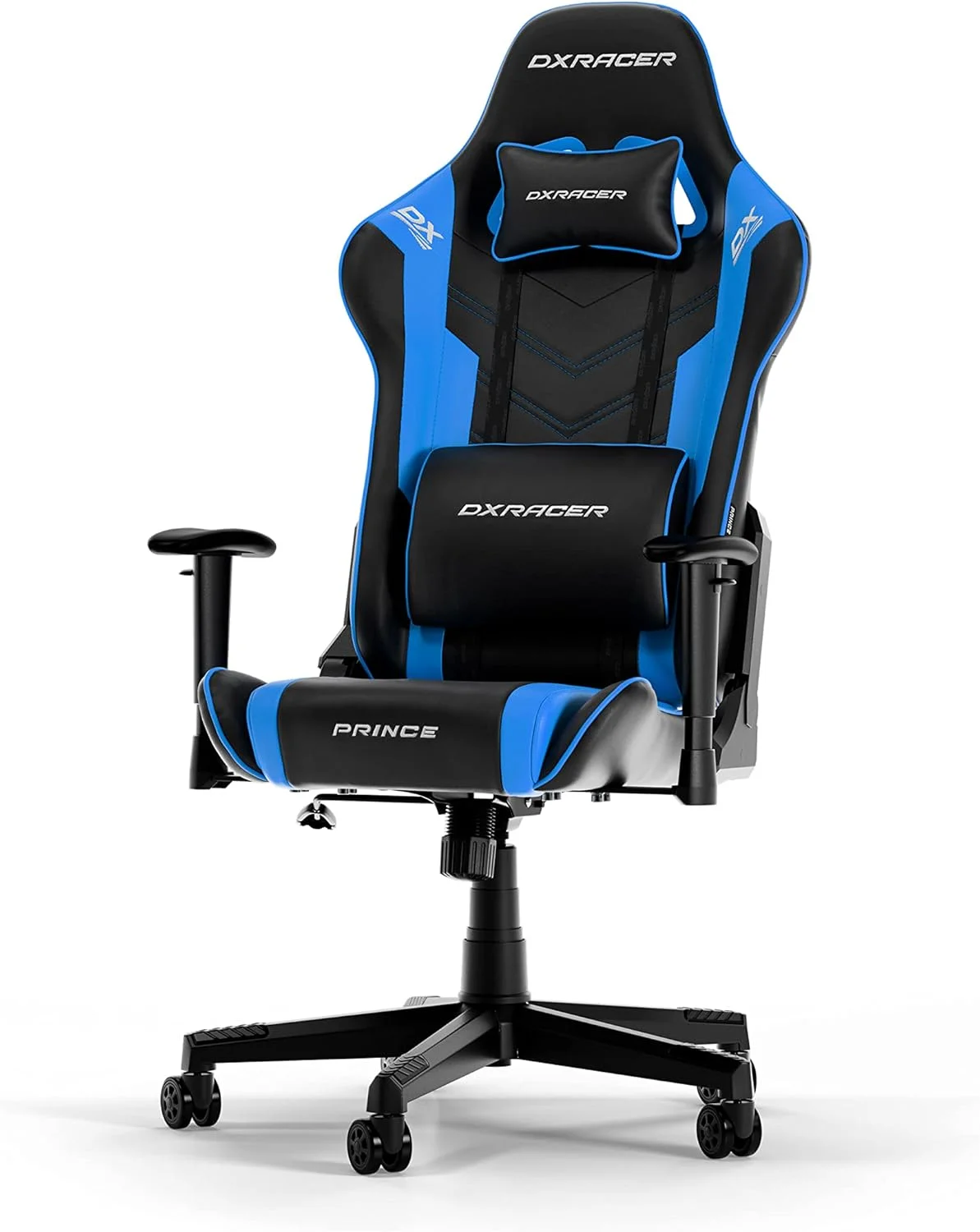 صندلی گیمینگ DXRacer Prince P132 (مدل اصلی)، چرم مصنوعی، مشکی-آبی، مناسب برای قد تا 185 سانتی متر صندلی گیمینگ DXRacer Prince P132 (مدل اصلی)، چرم مصنوعی، مشکی-آبی، مناسب برای قد تا 185 سانتی متر