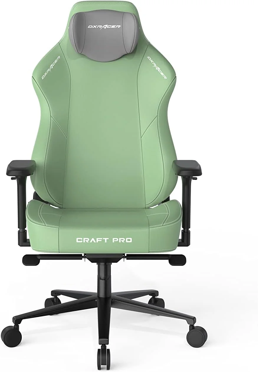 صندلی گیمینگ حرفه ای DXRacer Craft Pro Classic، نشیمنگاه فوق العاده پهن و ضخیم، دسته های قابل تنظیم، روکش محافظ دست ضد نیشگون، زیر سری فوم حافظه دار - سبز صندلی گیمینگ حرفه ای DXRacer Craft Pro Classic، نشیمنگاه فوق العاده پهن و ضخیم، دسته های قابل تنظیم، روکش محافظ دست ضد نیشگون، زیر سری فوم حافظه دار - سبز