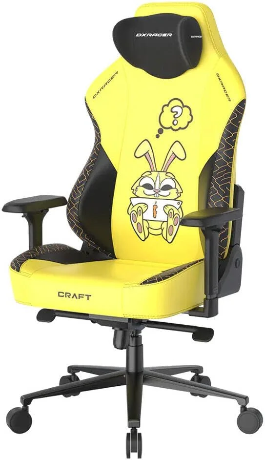 صندلی گیمینگ Dxracer - طراحی ارگونومیک پشتی بلند Cloud - دسته های قابل تنظیم 4D - سیستم اسفنجی لایه ای Sense - سایز XL - روکش EPU - رنگ DINORABBIT - GC/XLCF23LTA/DINORAB