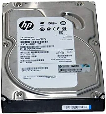 هارد درایو داخلی 1 ترابایتی 7200 دور در دقیقه SAS 3Gb/s 3.5 اینچی برای HP مدل 461289-001 461137-B21 649327-001 هارد درایو داخلی 1 ترابایتی 7200 دور در دقیقه SAS 3Gb/s 3.5 اینچی برای HP مدل 461289-001 461137-B21 649327-001