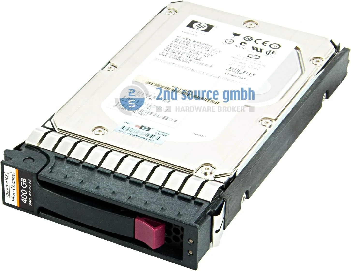 درایو دیسک سخت HP AJ711AR (فیبر نوری، 400 گیگابایت، 10000 دور در دقیقه، 9.93 سانتی متر، 6.02 سانتی متر، 20,003 سانتی متر) - بازسازی شده