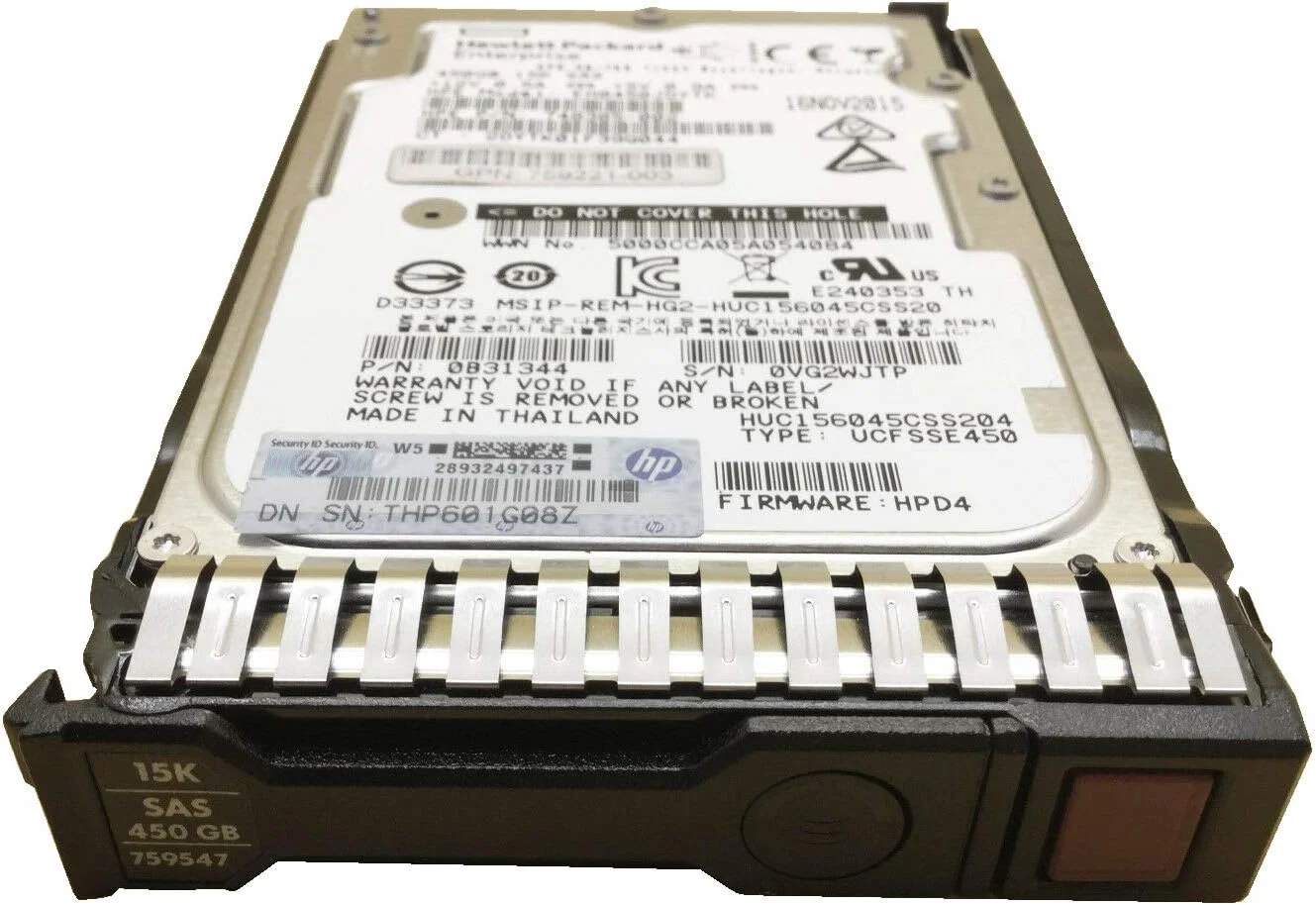 هارد درایو 450 گیگابایتی SAS SC 2.5 اینچی 12 گیگابیت بر ثانیه برای HP (759547-001,759210-B21) هارد درایو 450 گیگابایتی SAS SC 2.5 اینچی 12 گیگابیت بر ثانیه برای HP (759547-001,759210-B21)