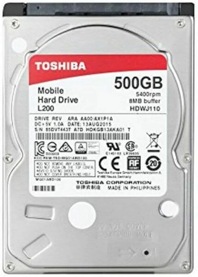 هارد دیسک داخلی 2.5 اینچی توشیبا مدل L200 با ظرفیت 500 گیگابایت و سرعت 5400 دور در دقیقه SATA مدل HDWJ105UZSVA (بسته بندی فله) هارد دیسک داخلی 2.5 اینچی توشیبا مدل L200 با ظرفیت 500 گیگابایت و سرعت 5400 دور در دقیقه SATA مدل HDWJ105UZSVA (بسته بندی فله)