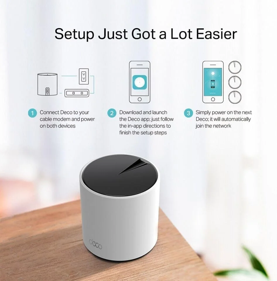 سیستم وای فای 6 مش TP-Link Deco X25 AX1800 برای پوشش کامل خانه، 2 پورت، 2.4 گیگاهرتز/5 گیگاهرتز سیستم وای فای 6 مش TP-Link Deco X25 AX1800 برای پوشش کامل خانه، 2 پورت، 2.4 گیگاهرتز/5 گیگاهرتز