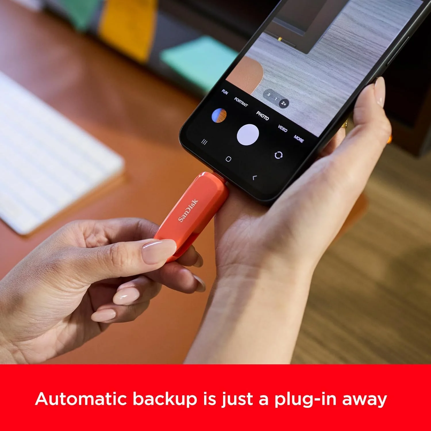 فلش مموری 512 گیگابایتی SanDisk مخصوص اندروید - USB دو منظوره برای تلفن های هوشمند، تبلت ها و کامپیوترها - فلش درایو با کانکتورهای USB Type-C و Type-A - SDDDC6-512G-G46