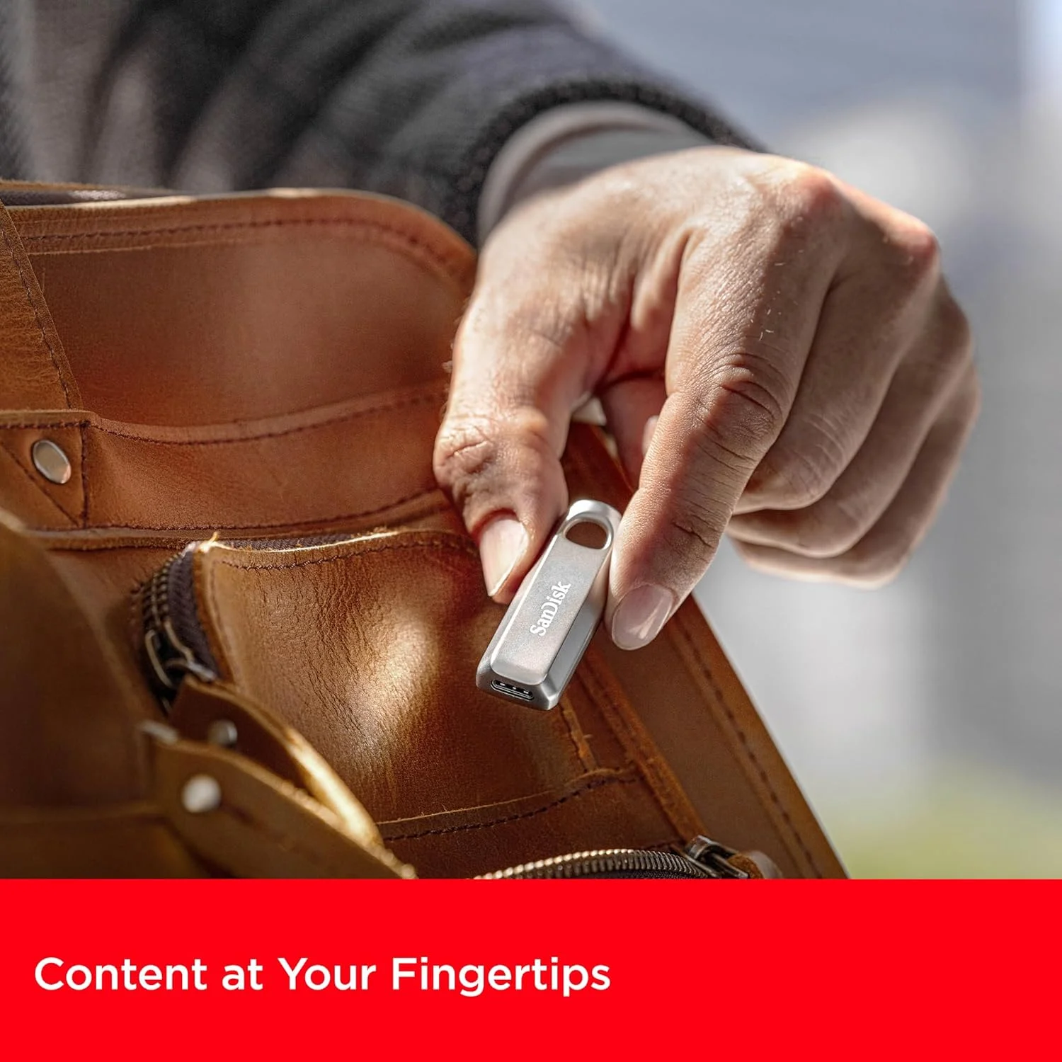 فلش درایو USB Type-C سن‌دیسک Ultra Luxe با ظرفیت 1 ترابایت - سرعت تا 400 مگابایت بر ثانیه، USB 3.2 Gen 1، طراحی فلزی ممتاز - SDCZ75-1T00-G46