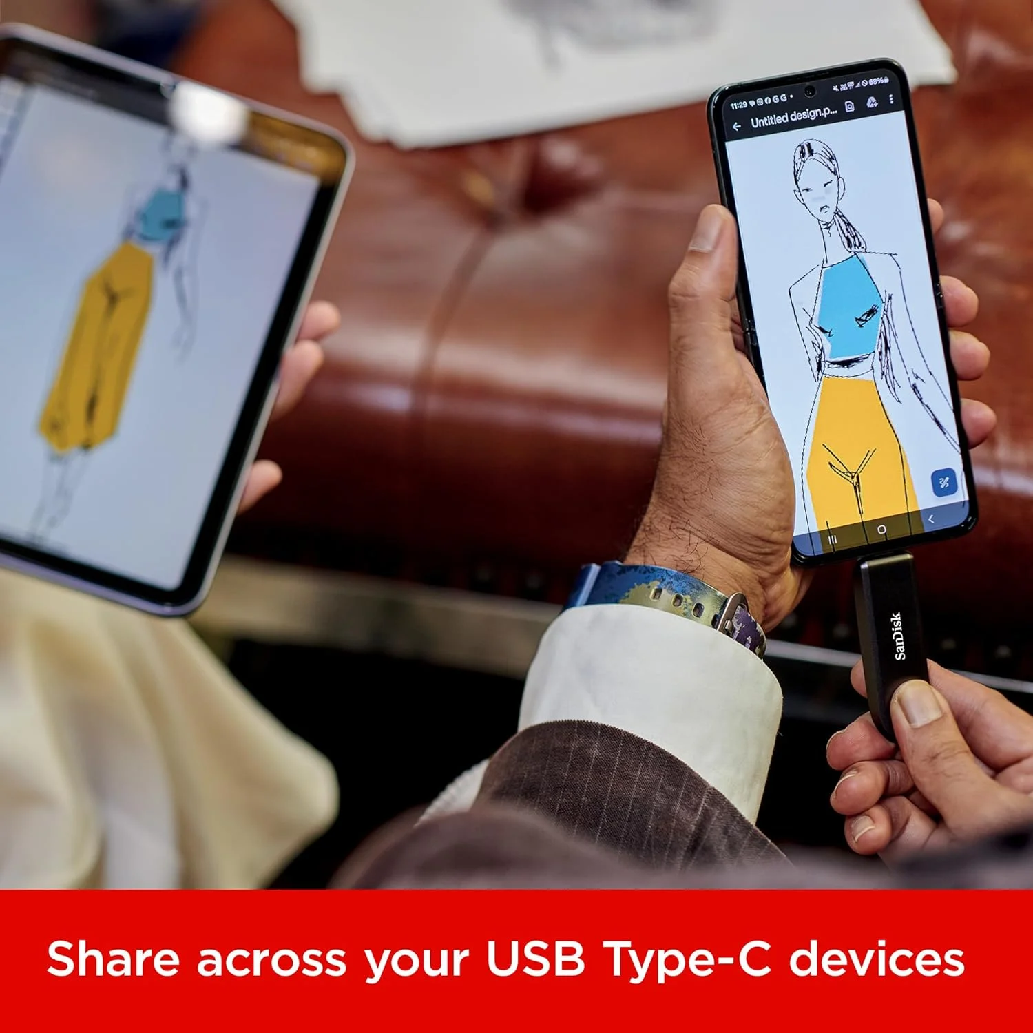 فلش درایو 1 ترابایتی SanDisk Extreme PRO با USB-C - سرعت خواندن تا 1000 مگابایت بر ثانیه و سرعت نوشتن 900 مگابایت بر ثانیه - برای لپ تاپ، کامپیوتر و تبلت - USB Type-C با عملکرد بالا، مشکی - SDCZ890-1T00-G46