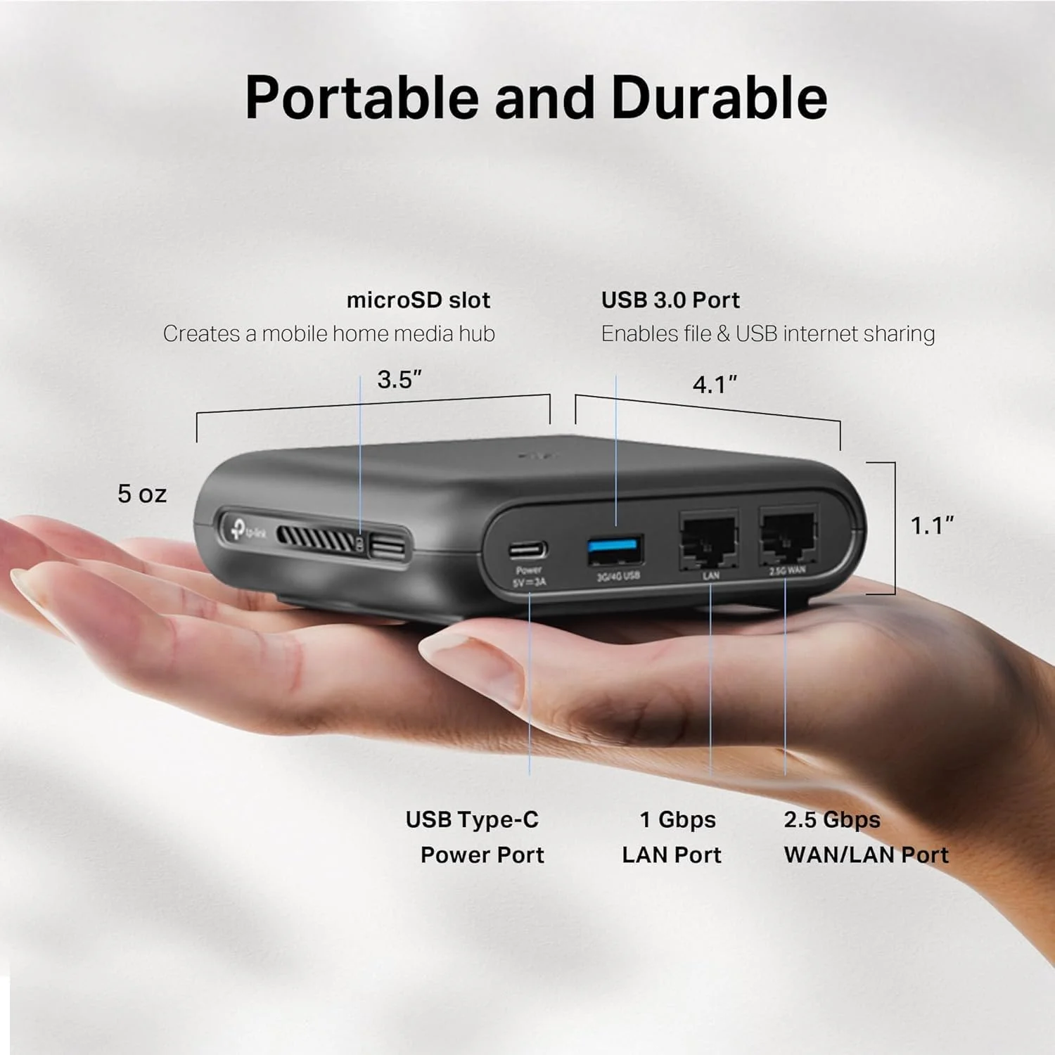 روتر مسافرتی دو بانده وای فای 6 AX3000 تی پی-لینک مدل TL-WR3002X | قابل حمل Multi-Gig | OpenVPN، WireGuard | اشتراک گذاری آسان وای فای عمومی | تترینگ وای فای تلفن | USB 3.0 | حالت های چندگانه روتر مسافرتی دو بانده وای فای 6 AX3000 تی پی-لینک مدل TL-WR3002X | قابل حمل Multi-Gig | OpenVPN، WireGuard | اشتراک گذاری آسان وای فای عمومی | تترینگ وای فای تلفن | USB 3.0 | حالت های چندگانه