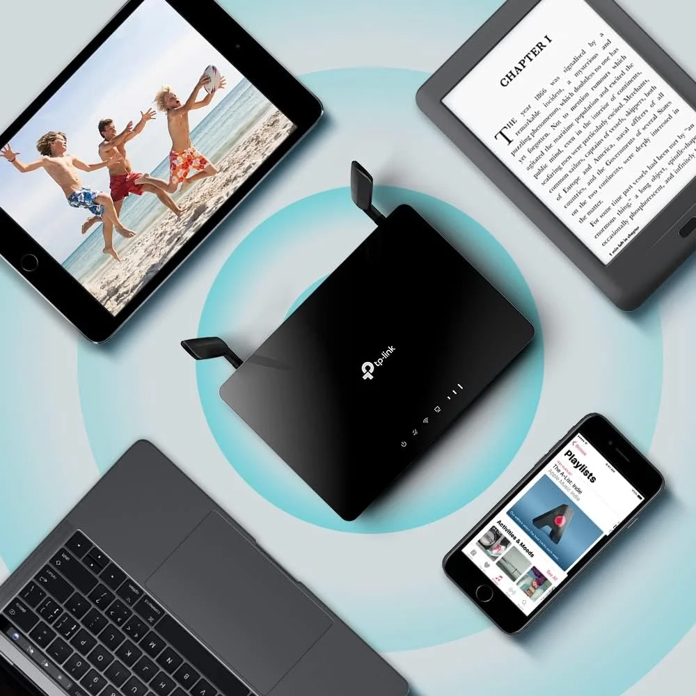 روتر 4G LTE بی سیم دو بانده TP-Link Archer MR400 AC1200، روتر 4G LTE، اتصال آسان، سازگاری با سیم کارت ها در بیش از 100 کشور، قابلیت اتصال 64 دستگاه، کنترل والدین روتر 4G LTE بی سیم دو بانده TP-Link Archer MR400 AC1200، روتر 4G LTE، اتصال آسان، سازگاری با سیم کارت ها در بیش از 100 کشور، قابلیت اتصال 64 دستگاه، کنترل والدین