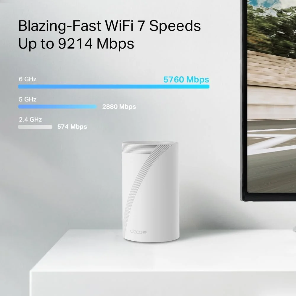 سیستم Wi-Fi 7 مش تری-باند TP-Link 5G BE9300 برای کل خانه | لذت بردن از شبکه 5G در همه جا | سازگاری جهانی | بکهال ترکیبی بیسیم و سیمی | TP-Link HomeShield - Deco BE65-5G (تک عددی) سیستم Wi-Fi 7 مش تری-باند TP-Link 5G BE9300 برای کل خانه | لذت بردن از شبکه 5G در همه جا | سازگاری جهانی | بکهال ترکیبی بیسیم و سیمی | TP-Link HomeShield - Deco BE65-5G (تک عددی)