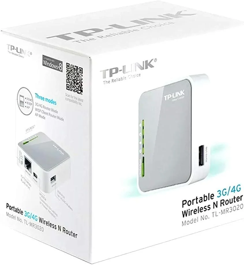 روتر بیسیم N قابل حمل 3G/4G تی پی-لینک مدل TL-MR3020 روتر بیسیم N قابل حمل 3G/4G تی پی-لینک مدل TL-MR3020