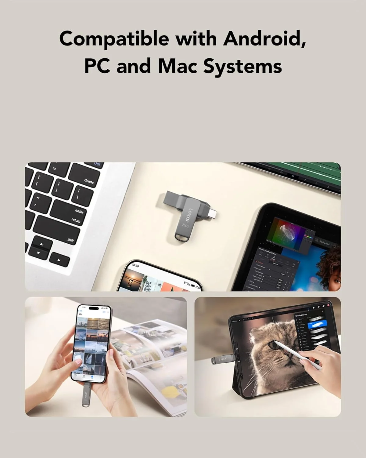 فلش درایو دوگانه لکسار 256 گیگابایت D400 با پورت USB 3.1 Type-C و Type-A - سرعت 130 مگابایت بر ثانیه فلش درایو دوگانه لکسار 256 گیگابایت D400 با پورت USB 3.1 Type-C و Type-A - سرعت 130 مگابایت بر ثانیه