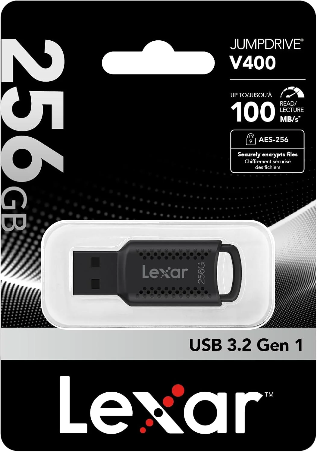 فلش مموری 256 گیگابایتی لکسار JumpDrive V400 USB3.2 Gen1 مشکی - سرعت 100 مگابایت بر ثانیه فلش مموری 256 گیگابایتی لکسار JumpDrive V400 USB3.2 Gen1 مشکی - سرعت 100 مگابایت بر ثانیه