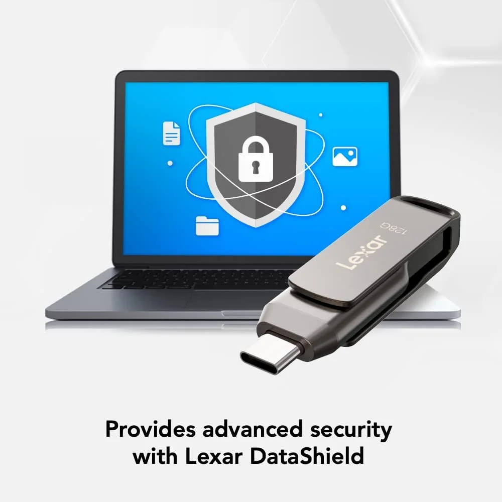 فلش مموری دوگانه لکسار JumpDrive D400 با ظرفیت 512 گیگابایت، USB 3.2 Type-C و Type-A برای افزایش فضای ذخیره سازی و پشتیبان گیری از عکس، سرعت تا 170 مگابایت بر ثانیه، بدنه فلزی و طراحی چرخشی، تیتانیوم (LJDD400512G-BNQNU) فلش مموری دوگانه لکسار JumpDrive D400 با ظرفیت 512 گیگابایت، USB 3.2 Type-C و Type-A برای افزایش فضای ذخیره سازی و پشتیبان گیری از عکس، سرعت تا 170 مگابایت بر ثانیه، بدنه فلزی و طراحی چرخشی، تیتانیوم (LJDD400512G-BNQNU)