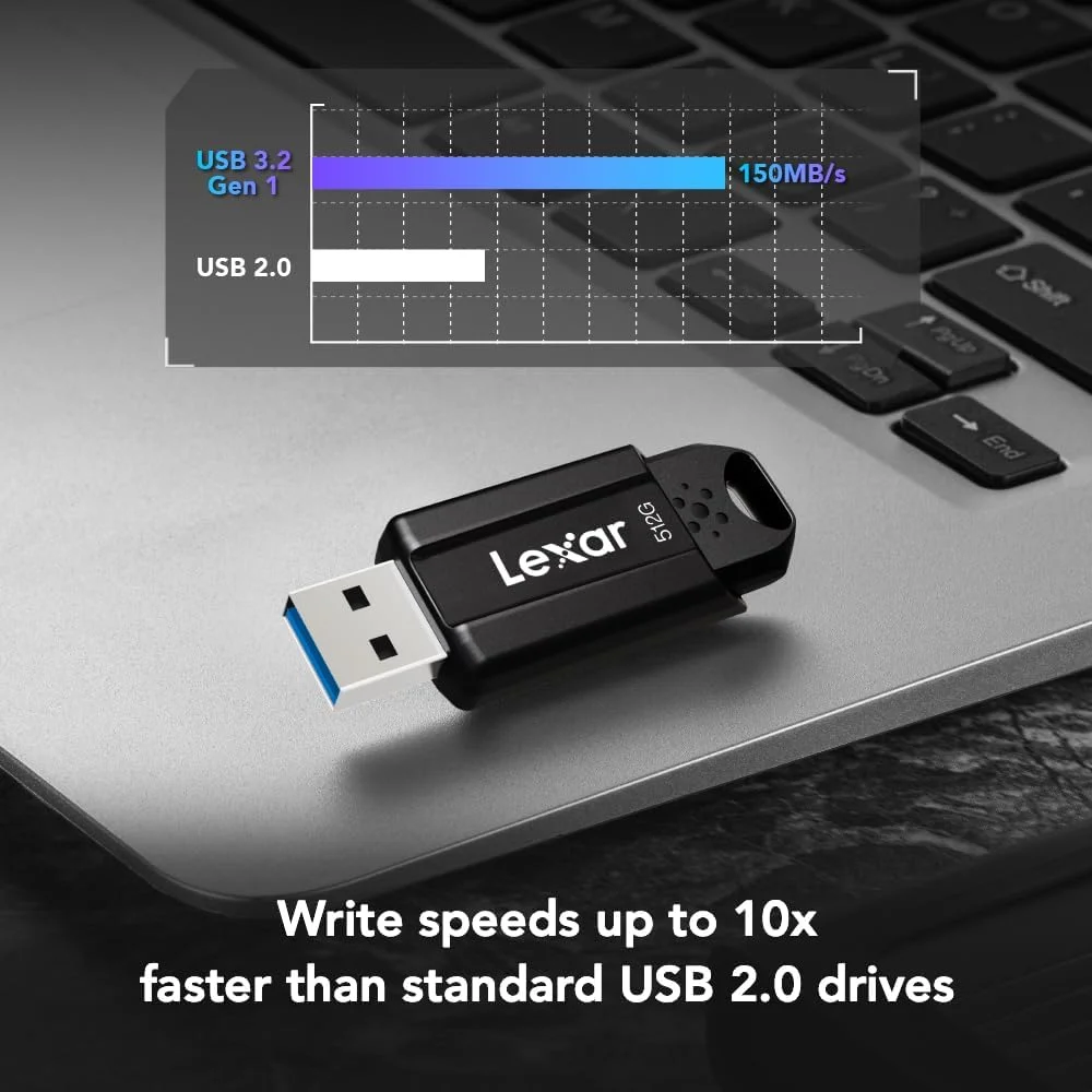 فلش مموری 512 گیگابایتی Lexar JumpDrive S80 USB 3.1، سرعت خواندن تا 150 مگابایت بر ثانیه، مشکی (LJDS080512G-BNBNU) فلش مموری 512 گیگابایتی Lexar JumpDrive S80 USB 3.1، سرعت خواندن تا 150 مگابایت بر ثانیه، مشکی (LJDS080512G-BNBNU)
