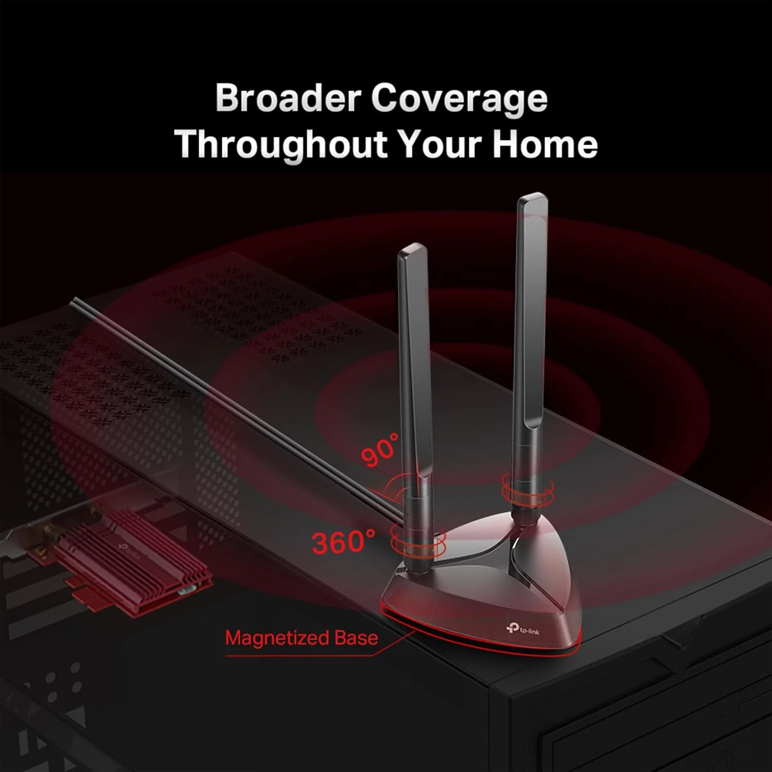 کارت شبکه وای فای 6 AX3000 PCIe تی پی-لینک (Archer TX3000E)، تا 2400 مگابیت بر ثانیه، بلوتوث 5.2، آداپتور بی سیم دو بانده 802.11AX با MU-MIMO، OFDMA، تاخیر بسیار کم، پشتیبانی از ویندوز 11 و 10 (فقط 64 بیتی)