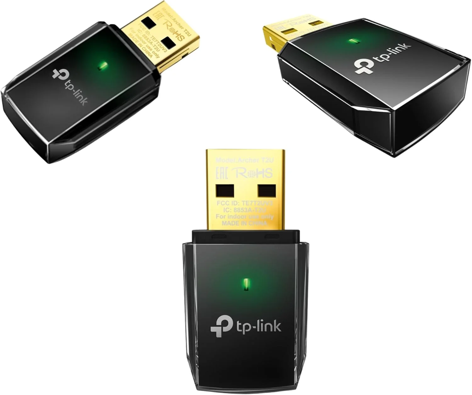 آداپتور وای فای USB تی پی-لینک Archer T2U 11AC - کارت شبکه بی سیم دو بانده 2.4G/5G AC600، دانگل وای فای، اندازه مینی، پشتیبانی از ویندوز (XP/7/8/8.1/10)، سیستم عامل مک (10.7~10.14)