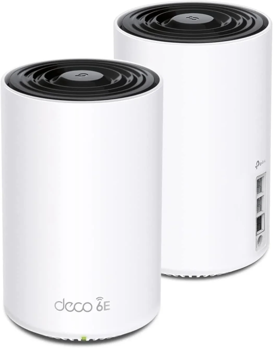 سیستم مش وای فای 6E سه بانده TP-Link Deco AXE5400، بسته 2 عددی، سیاه و سفید