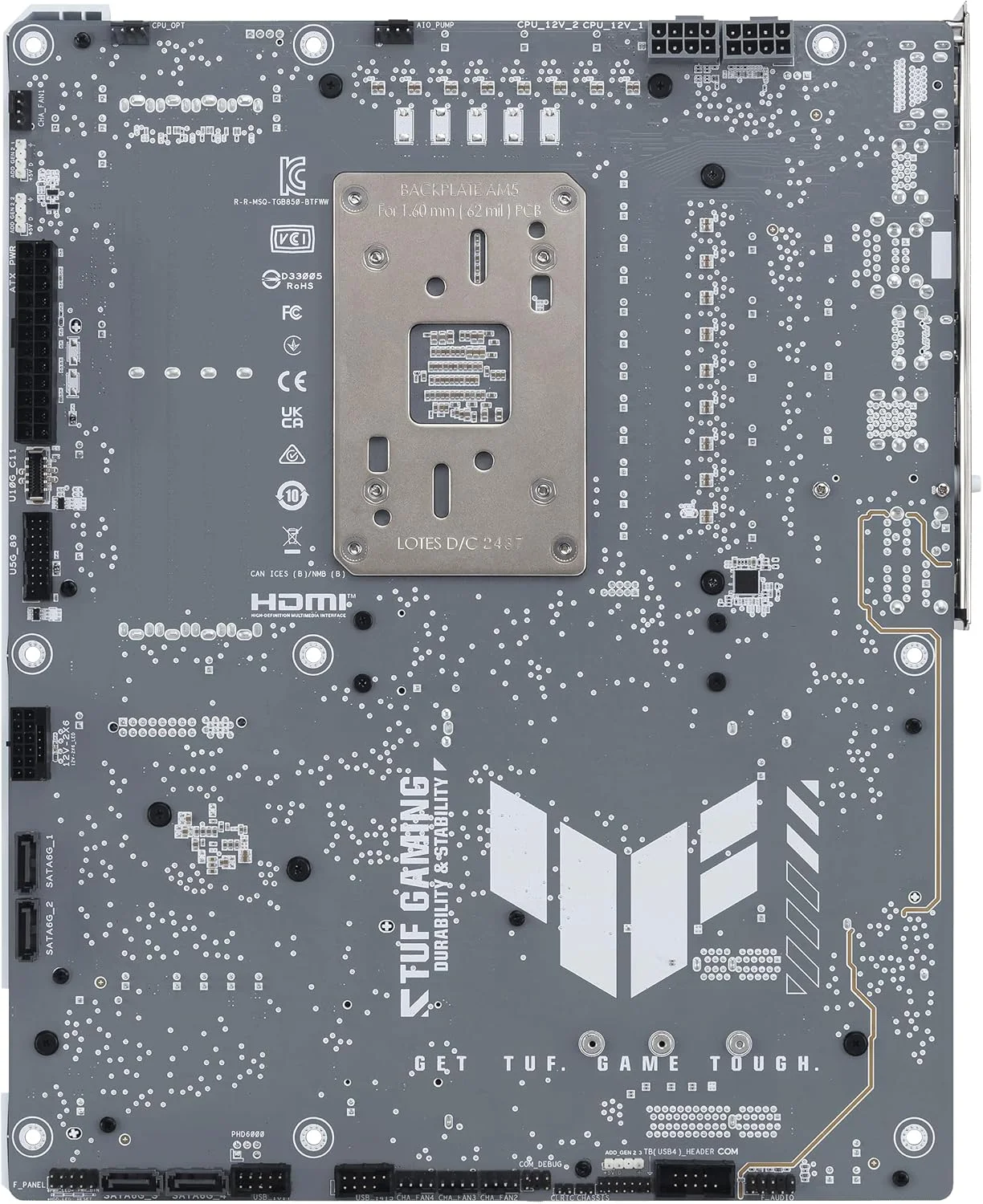 مادربرد ایسوس TUF Gaming B850-BTF WiFi W سوکت AMD AM5 (Ryzen 9000، ATX، PCIe 5.0، حافظه DDR5، WiFi 7، طراحی کانکتور مخفی، Aura Sync)