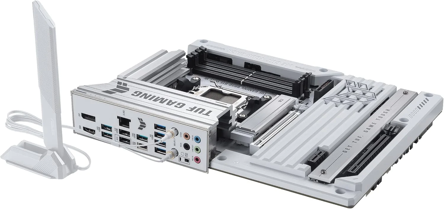 مادربرد ایسوس TUF Gaming B850-BTF WiFi W سوکت AMD AM5 (Ryzen 9000، ATX، PCIe 5.0، حافظه DDR5، WiFi 7، طراحی کانکتور مخفی، Aura Sync)