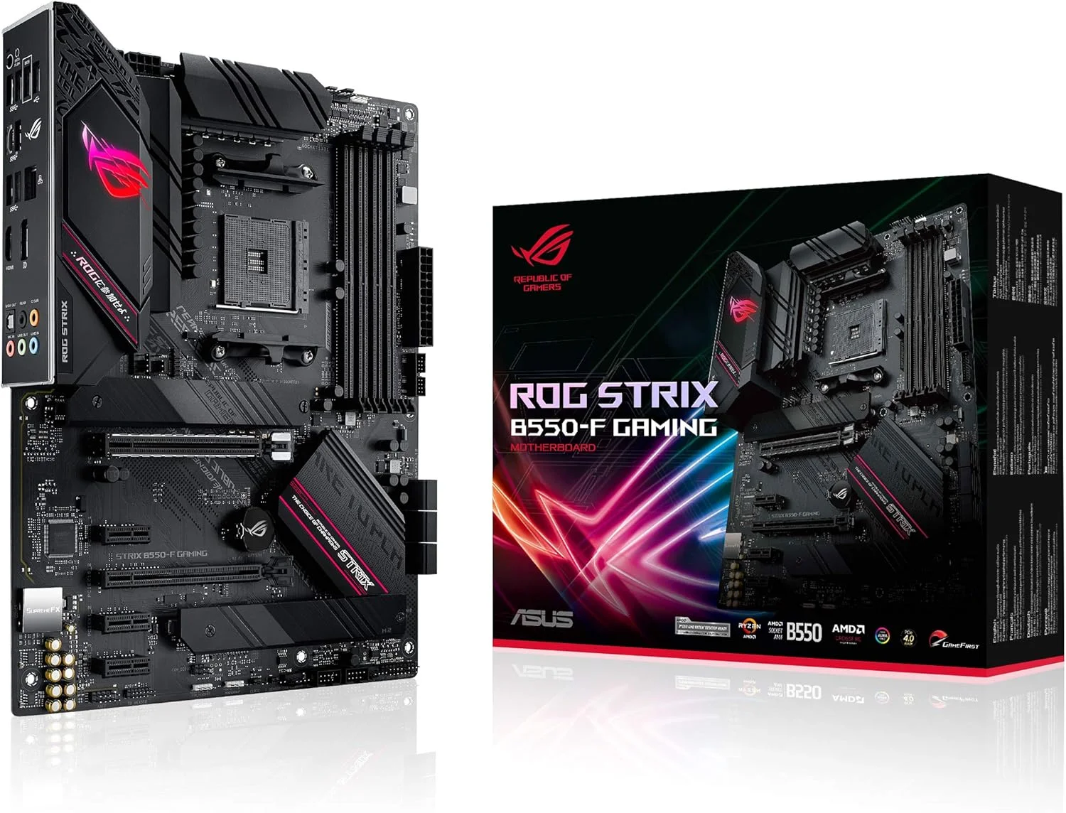 مادربرد گیمینگ ایسوس ROG Strix B550-F، AMD AM4 Zen 3 Ryzen 5000 و نسل سوم Ryzen ATX (PCIe 4.0, LAN 2.5Gb، فلش بک بایوس، HDMI 2.1، هدر RGB Gen 2 آدرس پذیر و Aura Sync) مادربرد گیمینگ ایسوس ROG Strix B550-F، AMD AM4 Zen 3 Ryzen 5000 و نسل سوم Ryzen ATX (PCIe 4.0, LAN 2.5Gb، فلش بک بایوس، HDMI 2.1، هدر RGB Gen 2 آدرس پذیر و Aura Sync)