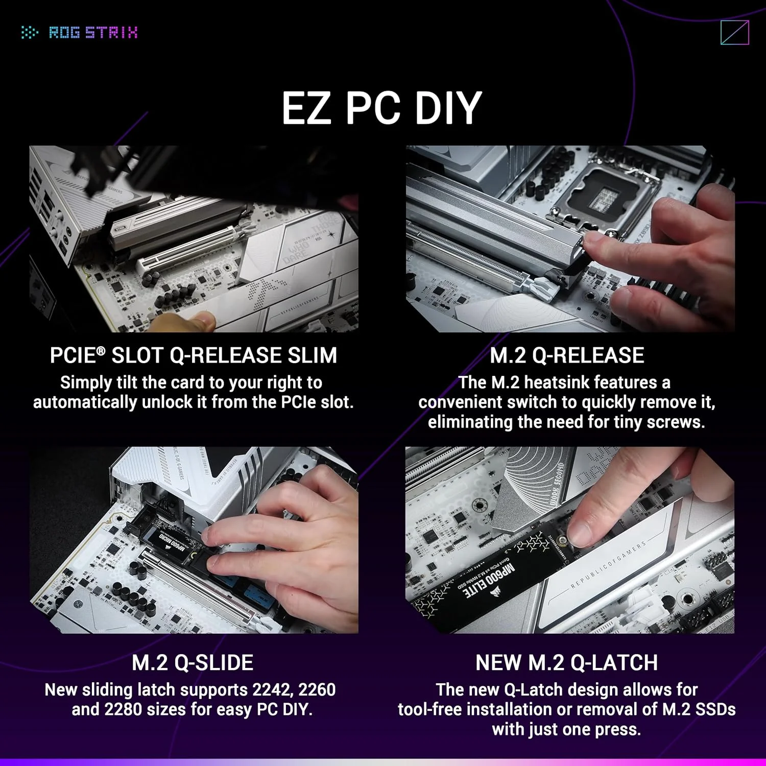 مادربرد ASUS ROG Strix Z890-A Gaming WiFi Z890 LGA 1851 ATX، سری Intel® Core™ Ultra 2، آماده برای رایانه شخصی هوش مصنوعی پیشرفته، 16+2+1+2 مرحله، DDR5، WiFi 7، 2.5G، 5X M.2، Thunderbolt™ 4، USB Type-C، هوش مصنوعی مادربرد ASUS ROG Strix Z890-A Gaming WiFi Z890 LGA 1851 ATX، سری Intel® Core™ Ultra 2، آماده برای رایانه شخصی هوش مصنوعی پیشرفته، 16+2+1+2 مرحله، DDR5، WiFi 7، 2.5G، 5X M.2، Thunderbolt™ 4، USB Type-C، هوش مصنوعی