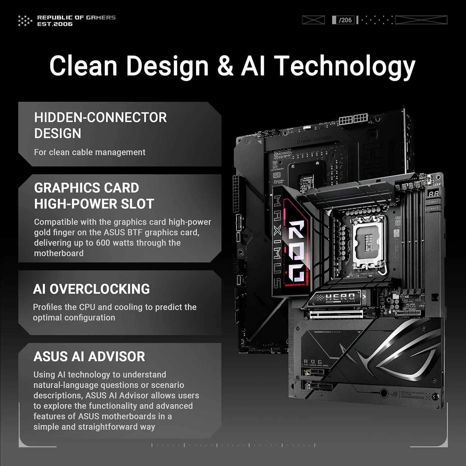 مادربرد ایسوس ROG Maximus Z890 Hero BTF Z890 LGA 1851 ATX، طراحی کانکتور مخفی، آماده برای هوش مصنوعی پیشرفته، 22+1+2 مرحله، DDR5، WiFi 7، LAN 2.5G، 6X M.2، PCIe 5.0، Thunderbolt 4، USB Type-C، هوش مصنوعی مادربرد ایسوس ROG Maximus Z890 Hero BTF Z890 LGA 1851 ATX، طراحی کانکتور مخفی، آماده برای هوش مصنوعی پیشرفته، 22+1+2 مرحله، DDR5، WiFi 7، LAN 2.5G، 6X M.2، PCIe 5.0، Thunderbolt 4، USB Type-C، هوش مصنوعی