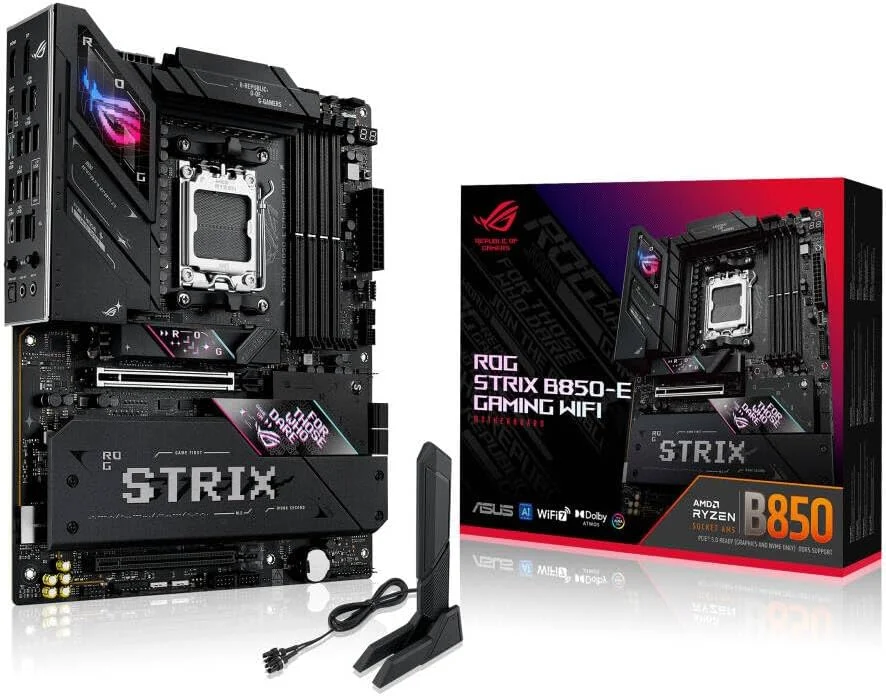 مادربرد گیمینگ ایسوس ROG Strix B850-E WiFi – سوکت AMD AM5، چیپست B850، PCIe 5.0، Wi-Fi 6E مادربرد گیمینگ ایسوس ROG Strix B850-E WiFi – سوکت AMD AM5، چیپست B850، PCIe 5.0، Wi-Fi 6E