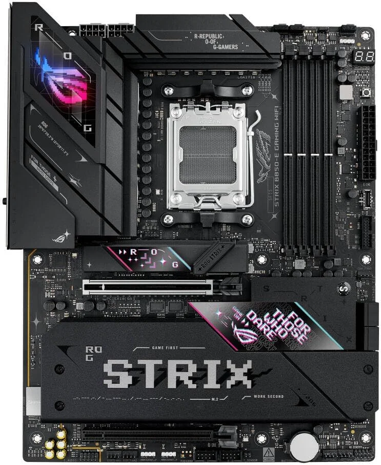 مادربرد گیمینگ ایسوس ROG Strix B850-E WiFi – سوکت AMD AM5، چیپست B850، PCIe 5.0، Wi-Fi 6E مادربرد گیمینگ ایسوس ROG Strix B850-E WiFi – سوکت AMD AM5، چیپست B850، PCIe 5.0، Wi-Fi 6E