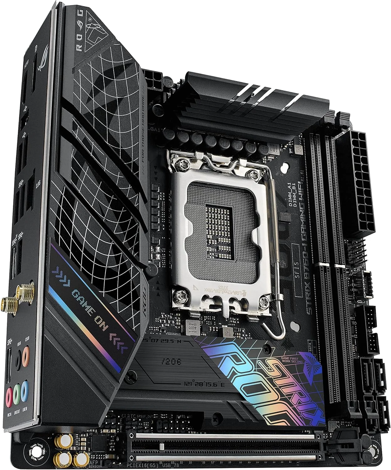 مادربرد ایسوس ROG STRIX B760I GAMING WIFI، خانواده پردازنده Intel، سوکت پردازنده LGA1700، اسلات حافظه DDR5 DIMM، 2 اسلات حافظه، رابط هارد دیسک پشتیبانی شده SATA M.2، تعداد SAT مادربرد ایسوس ROG STRIX B760I GAMING WIFI، خانواده پردازنده Intel، سوکت پردازنده LGA1700، اسلات حافظه DDR5 DIMM، 2 اسلات حافظه، رابط هارد دیسک پشتیبانی شده SATA M.2، تعداد SAT