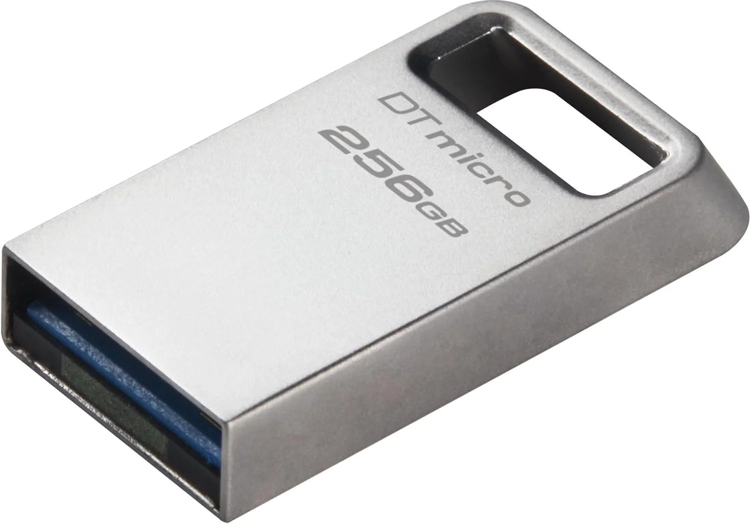 فلش مموری کینگستون USB 3.2 مدل DataTraveler micro با ظرفیت 256 گیگابایت، نقره ای