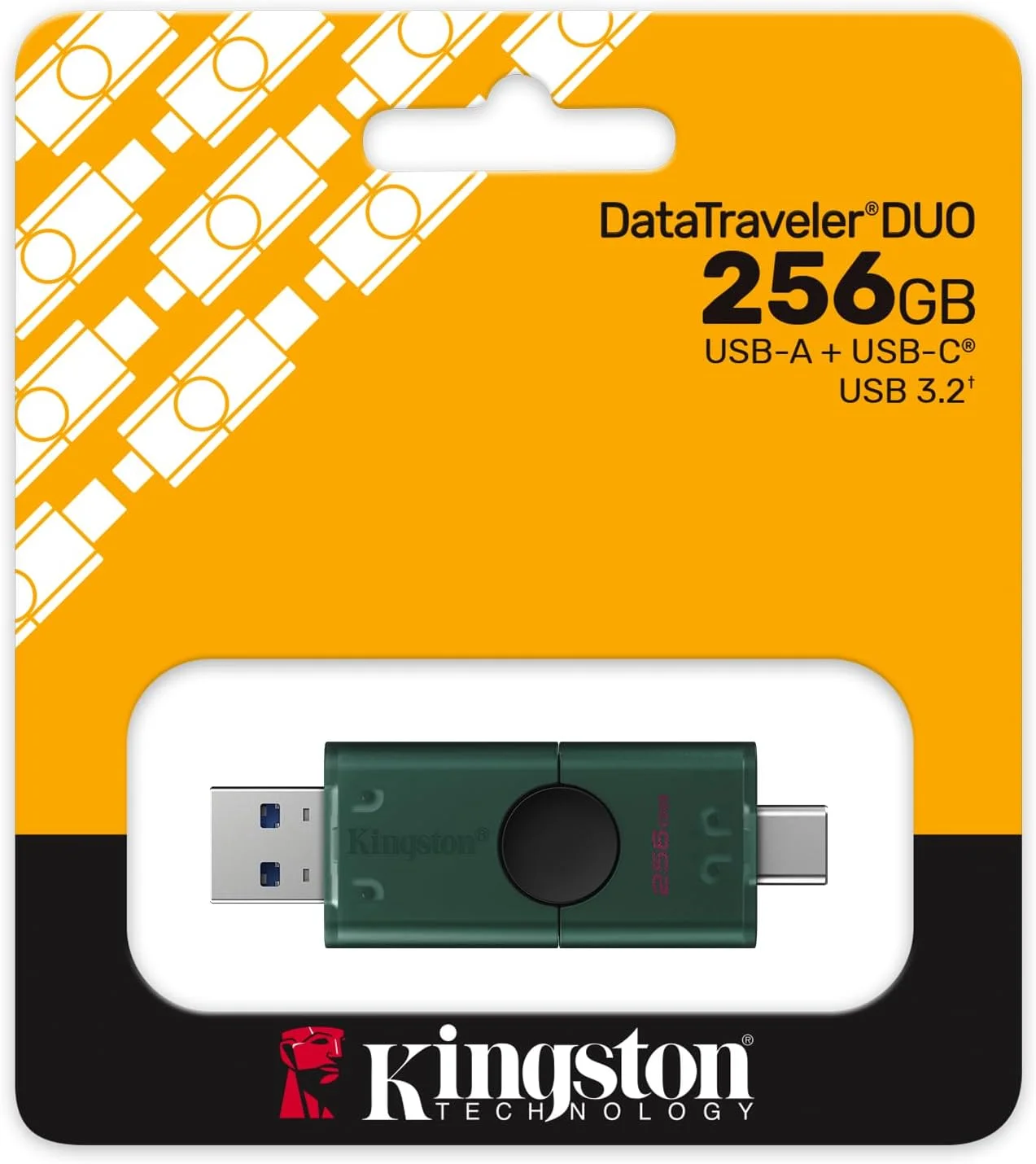 فلش مموری 256 گیگابایتی کینگستون DataTraveler DuoG2 | USB-A + USB-C 3.2 Gen 1 | DTDEG2/256GB