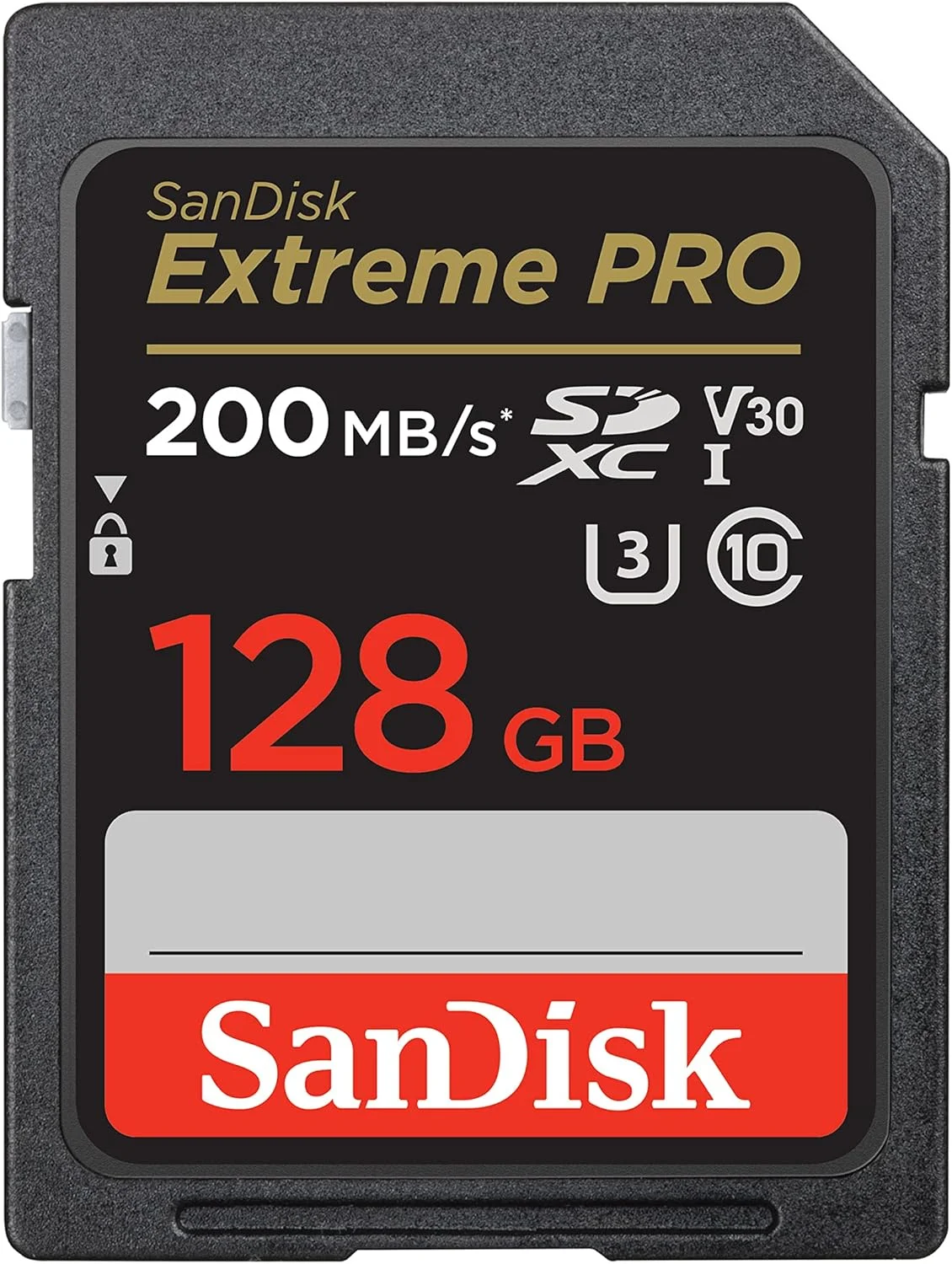 کارت حافظه 128 گیگابایتی SanDisk Extreme PRO SDXC به همراه RescuePRO Deluxe، سرعت تا 200 مگابایت بر ثانیه، UHS I، Class 10، U3، V30 SDSDXXD 128G GN4IN، مشکی