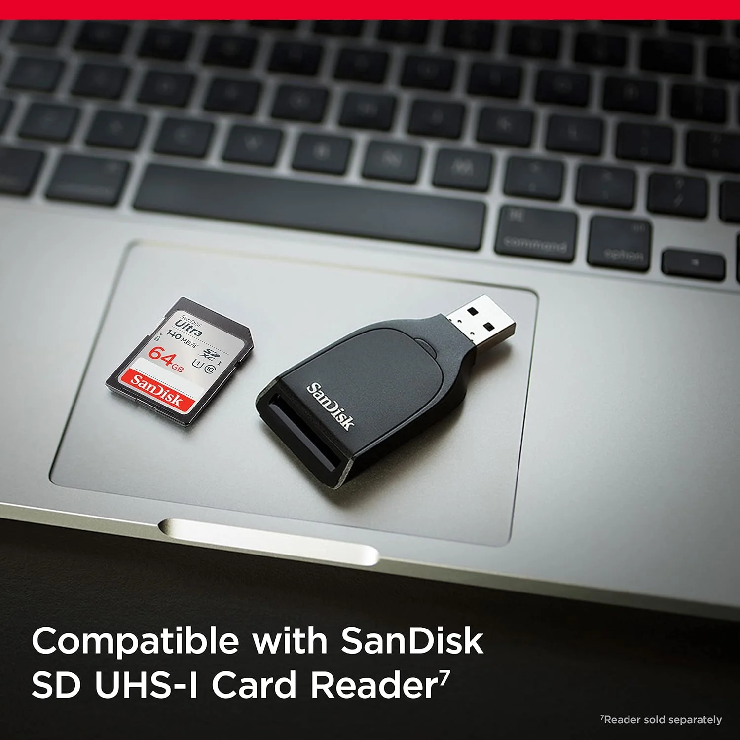 کارت حافظه SanDisk Ultra SDXC با ظرفیت 64 گیگابایت، کلاس 10 UHSI، سرعت 140 مگابایت بر ثانیه